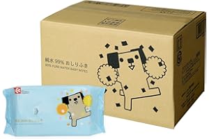 【Amazon.co.jp限定】 純水99% おしりふき 「ポチ」 80枚入×20個 (1600枚)