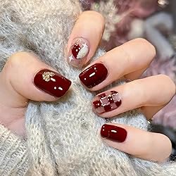 Amazon | COLORBIRD ネイルチップ ショート 24枚 黒 ネイル 付け爪