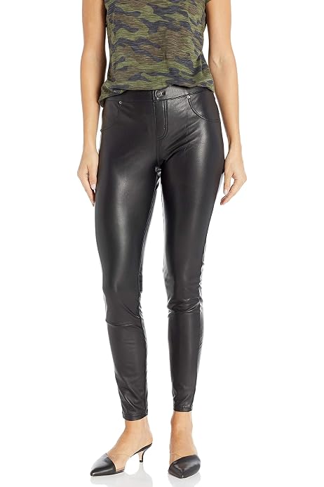 HUE Womens Leatherette Leggings 