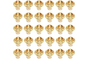 SANJAOYEE ピンバッジ 留め具 社章 ピンバッチ 直径11mm ゴールデン バタフライ型クラッチ 50個セット