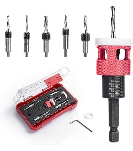 Amana Tool PS-200 2-Piece Carbide Tipped Countersink & Steel Plug Cutter Set - 9/64" Drill