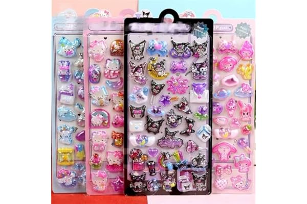 YAYAMIYA シール 3D 立体 ボンボン ドロップ シール 8 枚セット 夜光 ぷくぷくぷっくり 可愛い キラキラ光る ごほうび 女の子向け デコ DIY 用 手帳用 日記帳用 スマホケース装飾 携帯電話飾り 貼り付け可能 手芸用品 子供贈り物