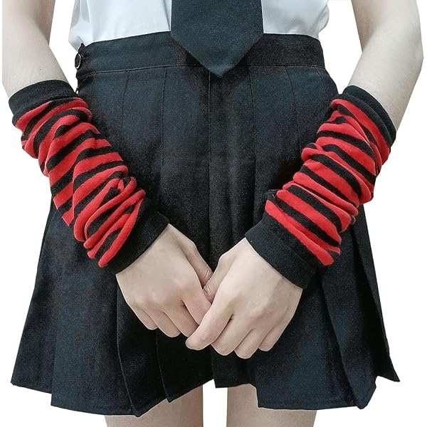 Amazon | Pangogogo パンク ゴシック ロック ストライプ アーム