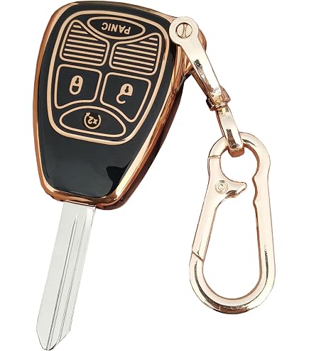 Rilnaewn Soft TPU Key Fob Cover For Jeep/Dodge/Chrysler (Pink) - Fits 2007-2018 Models - View #3