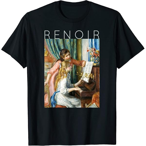 Amazon | ルノワール 面白いtシャツ 印象派 名作アート 湖の側 絵画