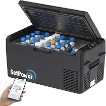 Amazon.co.jp: Setpower RF20 車載冷蔵庫 2室【仕切り兼用保冷剤・50 