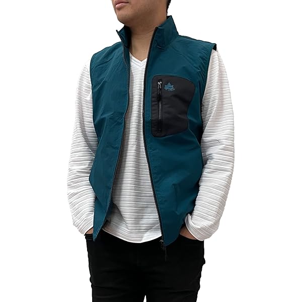 【美品】マークアンドロナ 裏メッシュジップベスト ネイビー 撥水加工 Mサイズ LOGOS park (ロゴス パーク) 撥水 ナイロン 胸ポケット付 裏
