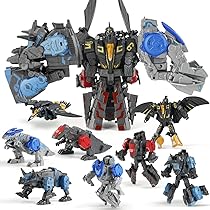 Amazon.co.jp: 11 形状 恐竜 変形ロボット おもちゃ 子供用 6歳