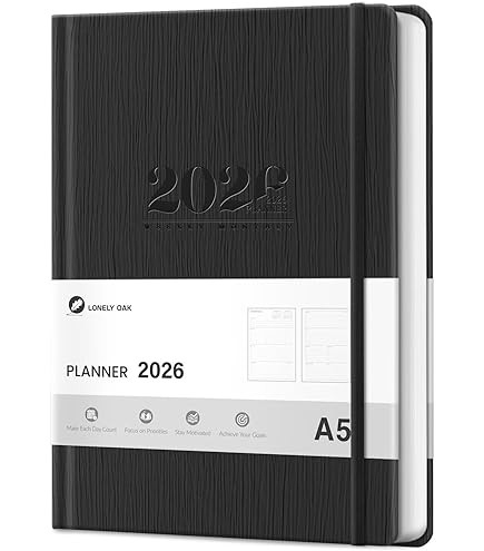 Belgravia Slim Leather Planner 2026 | Landscape Week To View With Appointments | Letts Of London - View #9