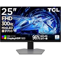 Amazon.co.jp: TCL 量子ドットMini LED モニター 25インチ 25G64 FHD