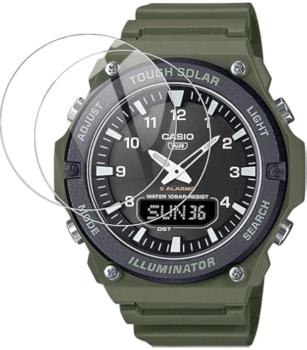 Amazon.co.jp: (2枚入り)CASIO 腕時計 AQ-S820W シリーズ 用 保護 
