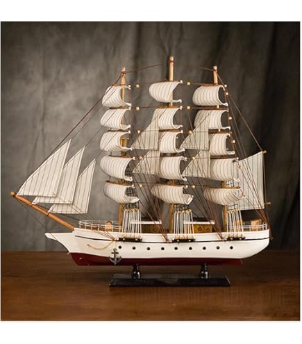 木製帆船モデル 約30cm 置物 オブジェ 30cm 帆船モデル モデルボート 海賊船 帆船模型