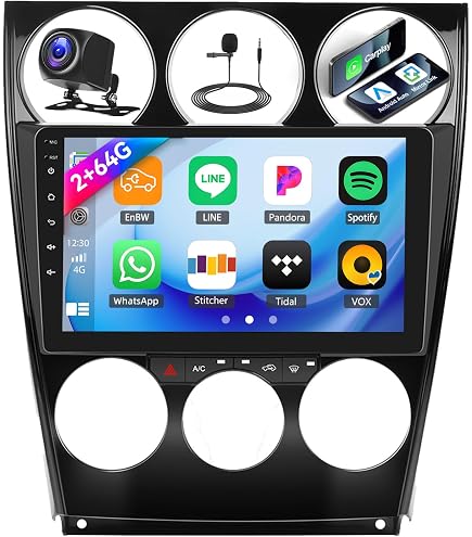 thumbnail image 2 of SIXWIN 9" Android Car Stereo For Mazda 6 2015-2019 - Wireless CarPlay & Android Auto, 2GB+64GB 2 of 11