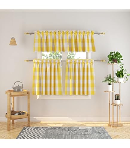 綿麻 色織チェック カーテン 2WAY 170×260 Amazon｜NATUS WEAVER バッファローチェックカーテン 長さ45インチ