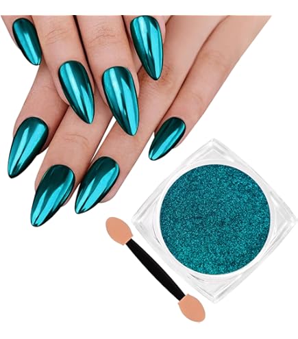 Amazon.co.jp: ネイルミラーグリッターパウダーメタリックカラーネイル