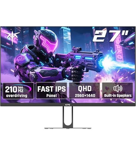 Amazon.co.jp: KTC 27インチ WQHD 180Hz 1ms カーブゲーミングモニター