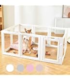Amazon | Wanyanya（わにゃにゃ）ペットサークル 折りたたみ 透明