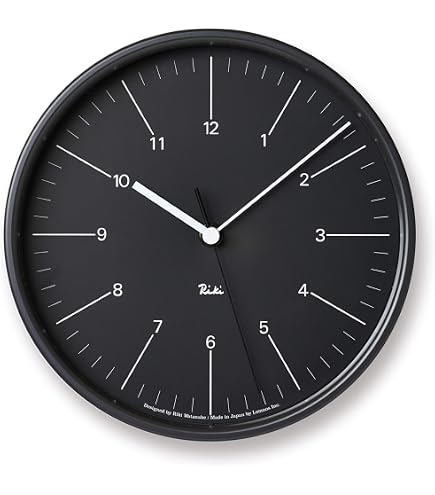 Amazon.co.jp: レムノス Lemnos 掛け時計 電波時計 RIKI STEEL CLOCK