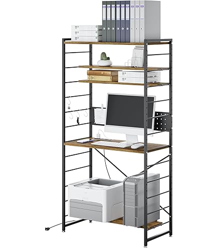 Amazon.co.jp: パソコンデスク スクエアキャビネット幅104 ハイ PC