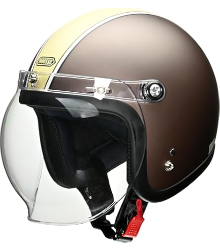 ダムトラックス　ブラウン レザー調 ジェットヘルメット　新品未使用 Amazon | ダムトラックス(DAMMTRAX) バイクヘルメット ジェット