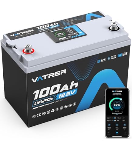Amazon | LiFePO4バッテリー12V100Ah最大7000ディープサイクルリン酸鉄