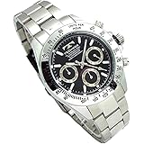 TECHNOS テクノス メンズ腕時計 クロノグラフ ブラックダイヤル 工具ブレスセット TSM401SB-SET [並行輸入品]