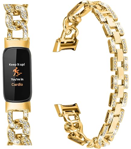 Amazon.co.jp: Fitbit Luxeソフトゴールドステンレススチールケース