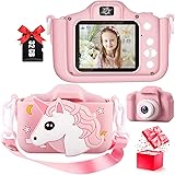 POSO キッズカメラ トイカメラ 子供用 女の子 子ども用デジタルカメラ おもちゃ 1080P HD 動画カメラ 子供プレゼント 800mAhのバッテリー キッズデジカメ タイマー撮影 自撮り機能 2.0インチIPS画面8倍ズーム 操作簡単 USB