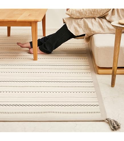 Amazon｜萩原 ラグ ブルー 約185×240cm 「アルト」 洗濯機で洗える 綿