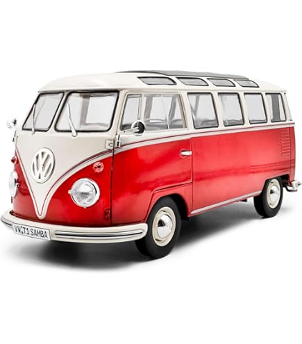 Amazon | 1/24 1962 ワーゲン タイプ2 バス 赤 アーリーバス 6