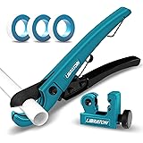 LIBRATON 樹脂カッター 外径32mm以下 フレキ管カッター PVC PPR パイプカッター ミニパイプカッター 切断能力 3～22mm 銅管・アルミ管・塩ビ管用 PTFEシールテープ 10M巻 3個付き