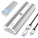 iDiskk M.2 SSD外付けケース40Gbps USB4.0 NVMe エンクロージャ 高放熱ファン搭載 Thunderbolt 3/4 SSD 外付けケース M.2 SSDケース ポータブル アルミニウム製筐体 耐衝撃 耐久性