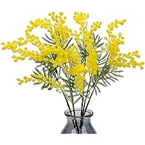 Amazon｜Kugusa ミモザ アカシア 造花 アーティフィシャル フラワー