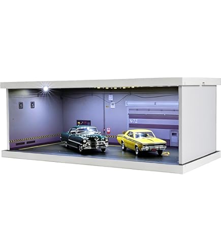 Amazon.co.jp: NUEIOVRW 1/64 1/43 1/18 ジオラマ ガレージ 3色調光LED
