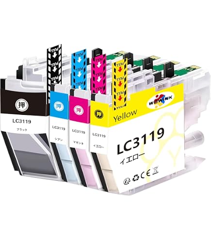 Amazon.co.jp: brother ブラザー LC3119-4PK (BK/C/M/Y)【4色パック(大
