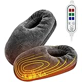 AgoKud 足温器 USB 電気スリッパ フットウォーマー USB足温器 20秒で発熱 足入れ 足元 ヒーター 内蔵 USBスリッパタイプの足温器 3段階調整切替 タイマー機付き 足冷え対策 省エネ 過熱防止機能 移動可能 軽量