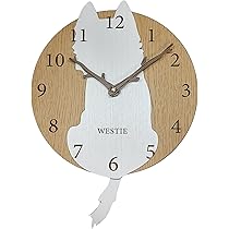 Amazon.co.jp: 振り子時計 はみだしワンちゃん 壁掛け時計