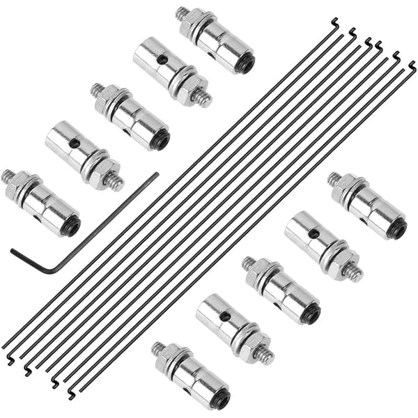 LUKYO Carbon Fiber Rods, 2.5mm Diameter, 400mm Length, 10 Pack, Black, Industrial Grade