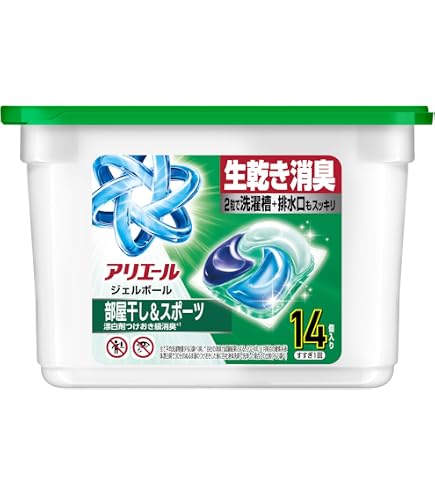 Amazon.co.jp: アリエール ジェルボール 14個 漂白剤つけおき級洗浄