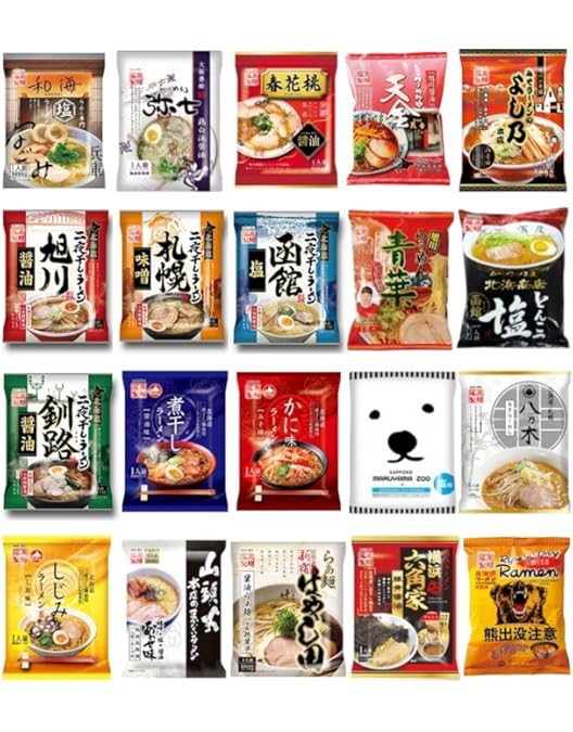 Amazon.co.jp: インスタント麺(袋麺)24種セット 24個アソート : 食品