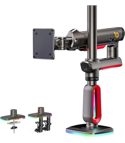 Amazon.co.jp: NB ERGONOMIC 【RGBライト付き】大型モニターアーム 大