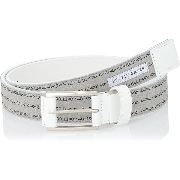 【PEARLY GATES/パーリーゲイツ】デボス加工 レザーベルト ホワイト PEARLY GATES パーリーゲイツ ベルト 白 ロゴエンボス加工