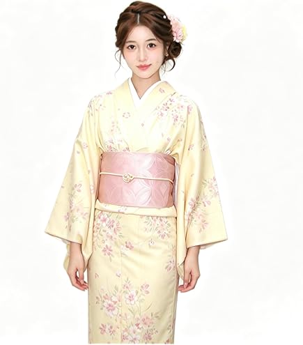 Amazon.co.jp: 完売 Dita 浴衣 繚乱桜花 オトナ浴衣 ピンク系 FREE