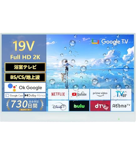 Amazon | Rinnai DS-1600HV-W ホワイト [16V型浴室テレビ (地上・BS