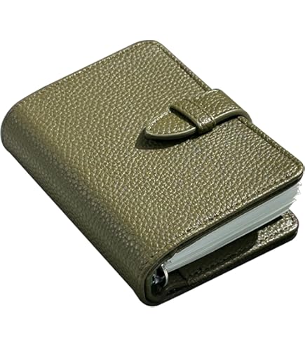 Amazon.co.jp: エコB7牛革ミニシステム手帳 黒 標準サイズ金属