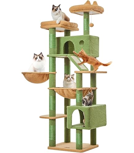 Amazon | FEANDREA キャットタワー 多頭飼い 大型猫用 スリム 安定感