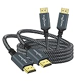 Twozoh 4K HDMIケーブル 0.3M 2本パック ナイロン編組HDMI-HDMIコード 18Gbps 3D/4K@60Hz/ 2160P/1080P対応