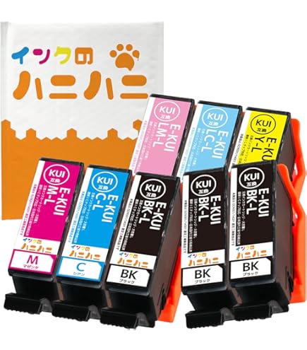 Amazon.co.jp: EPSON エプソン KUI-6CL (BK/C/M/Y/LC/LM)-L