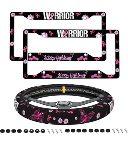 Vintage Cherry Blossom License Plate Frames Universal Aluminum Tag Holder Cover With 2 Holes Screws For Front Rear Car Plate Decor 12x6 Inch For Women Men - View #11