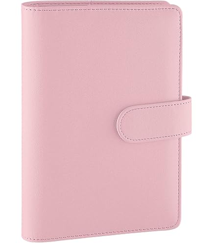Amazon | 7JI 6穴リングバインダー A5 PUレザー マカロンカラー クリア